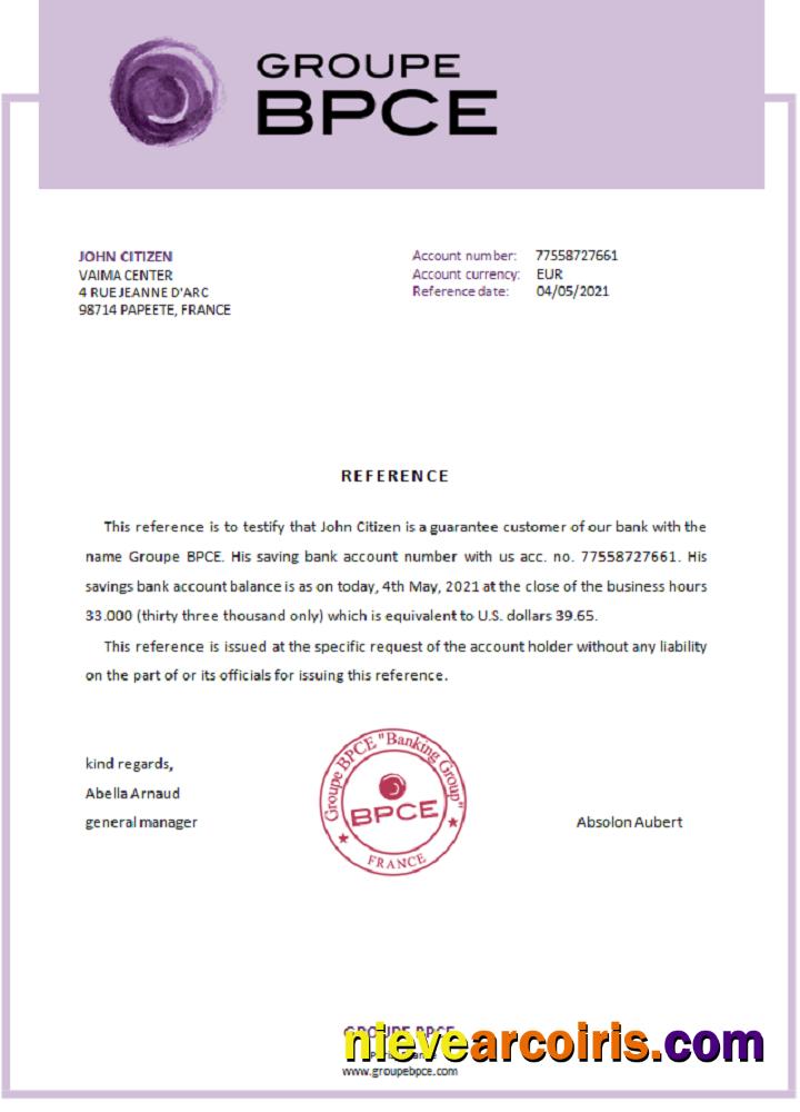 France Groupe BPCE reference